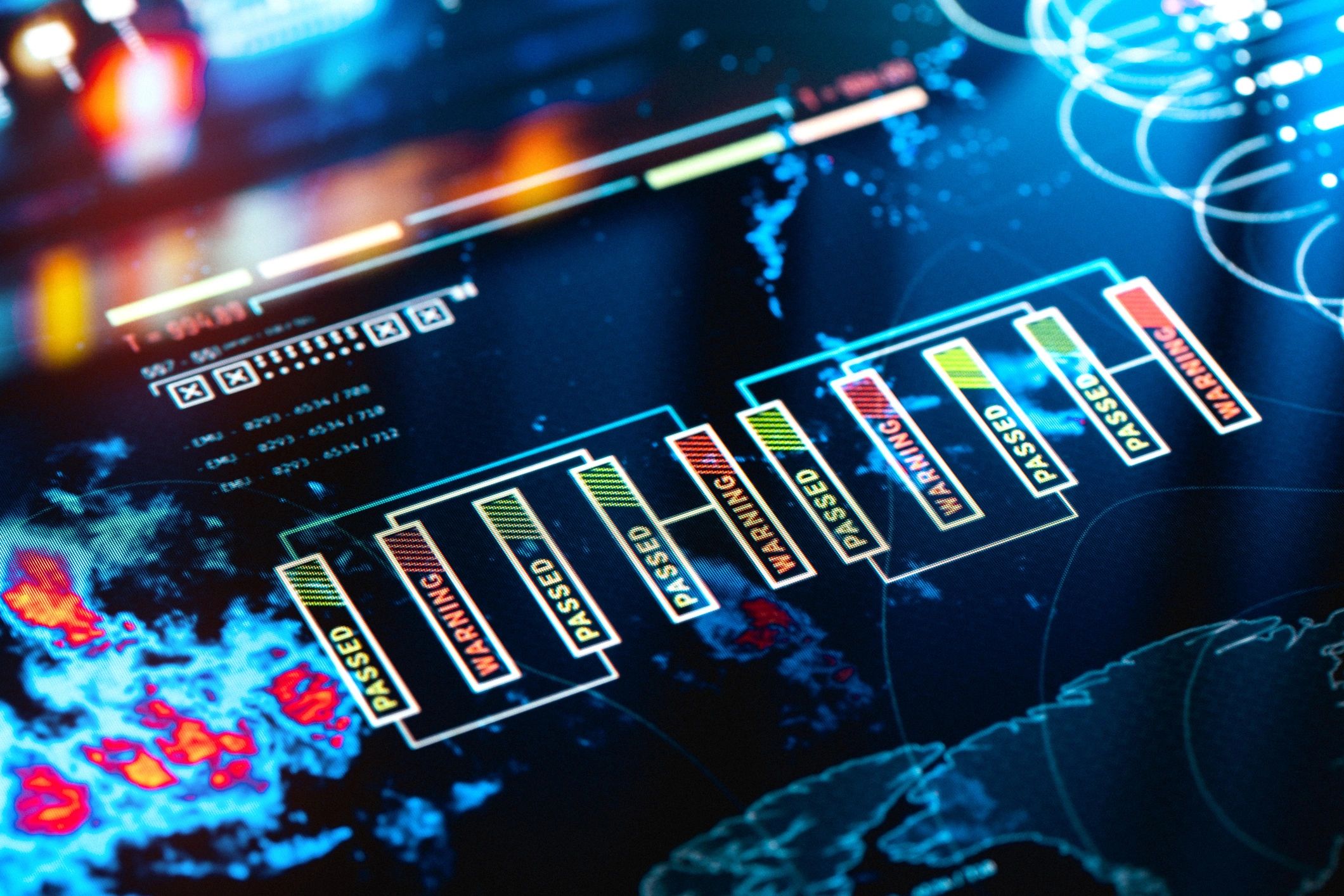 Information screen representing security operations visibility