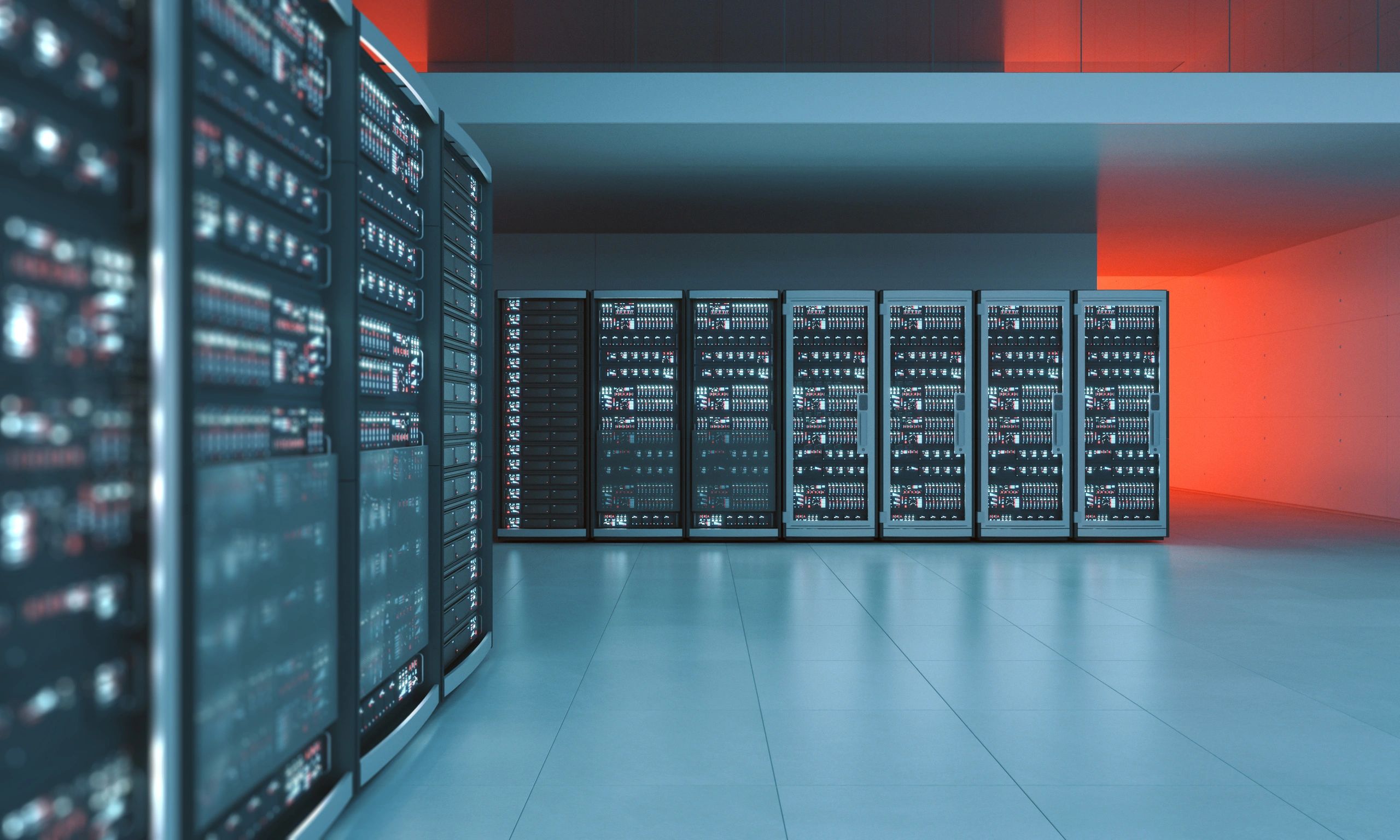 Servers in a modern data center representing disaster recovery readiness
