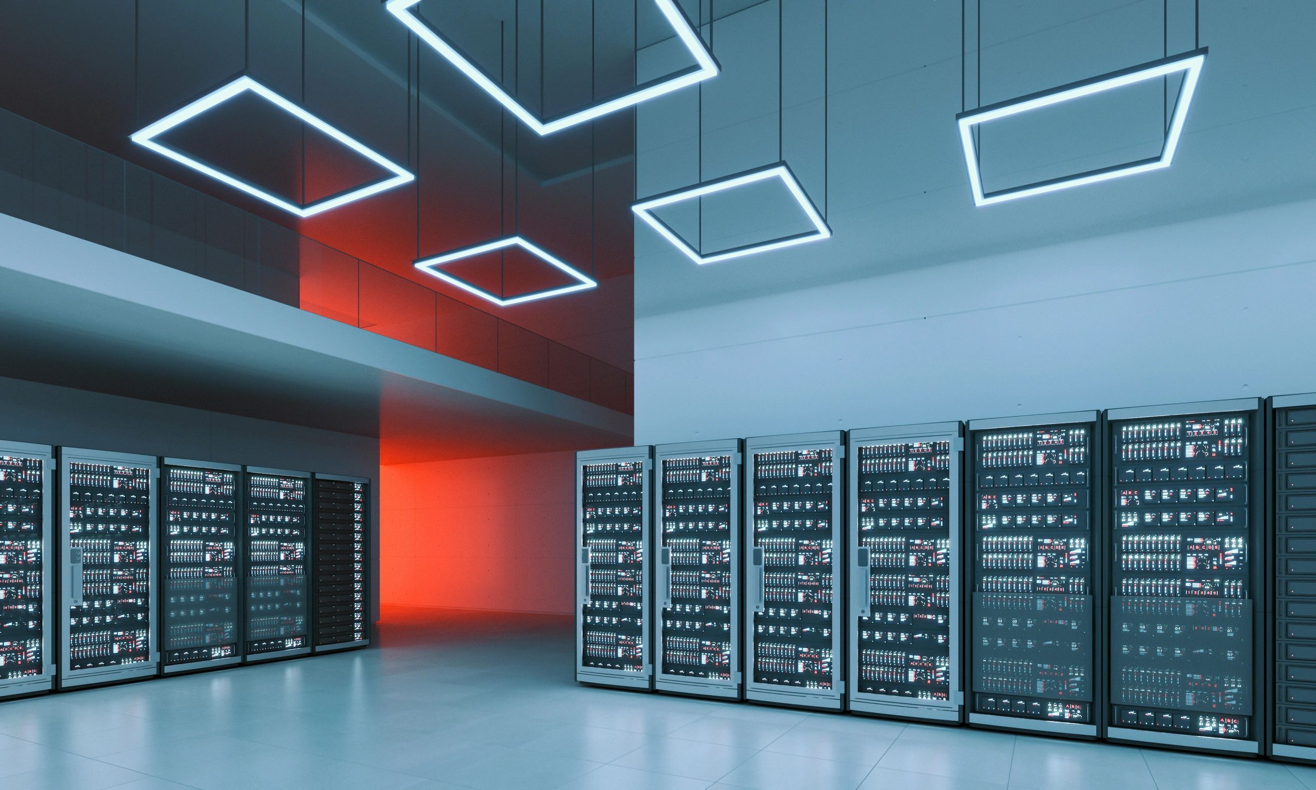 Modern data center corridor representing infrastructure engineering