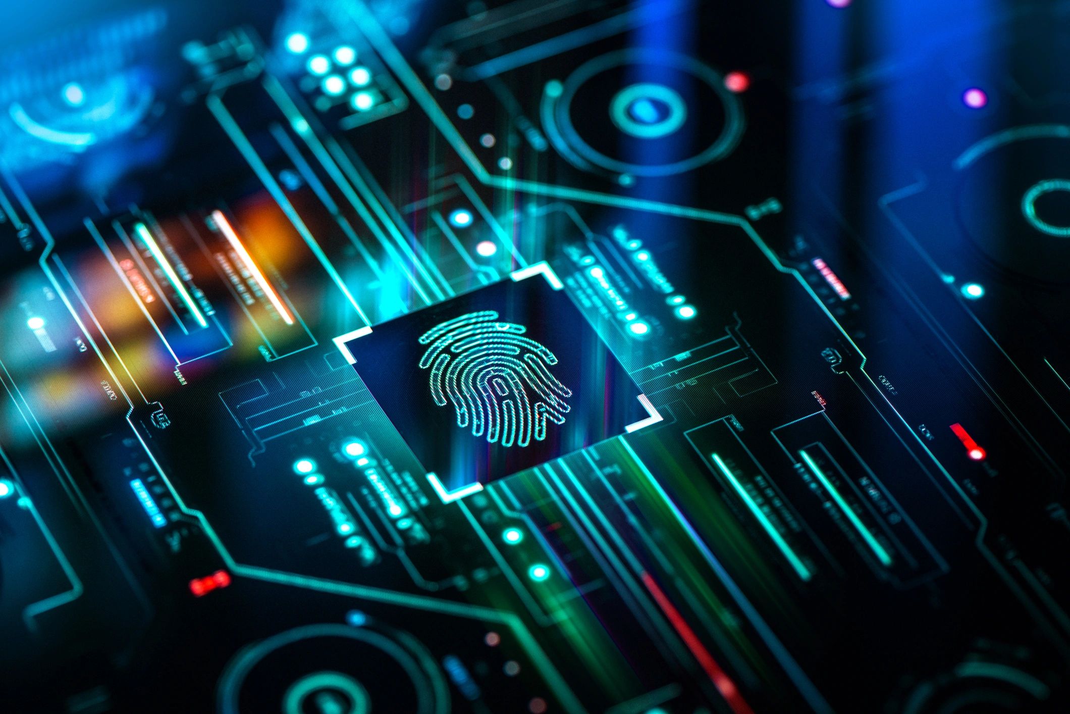 Digital security interface representing threat detection